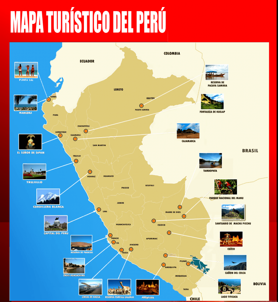 peru tourist map