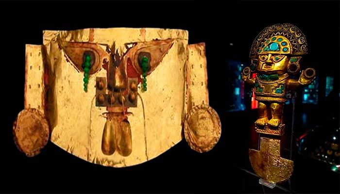Máscara funeraria y "Tumi"